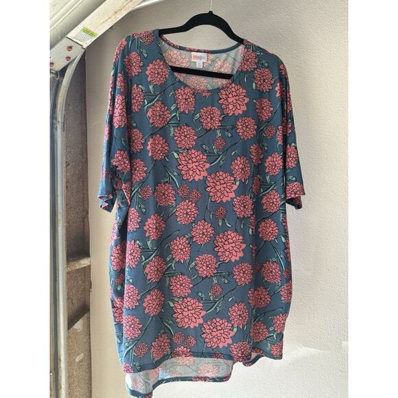 LuLaRoe Irma Women's Floral Short Sleeve Size X-Large - Picture 1 of 3
